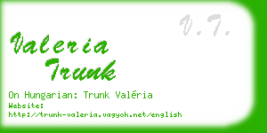 valeria trunk business card
