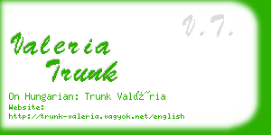 valeria trunk business card